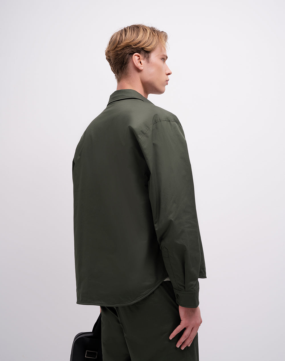 Chaqueta regular verde hombre