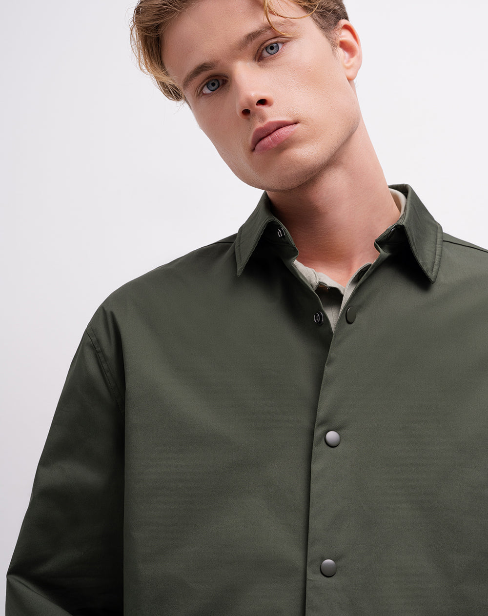 Chaqueta regular verde hombre