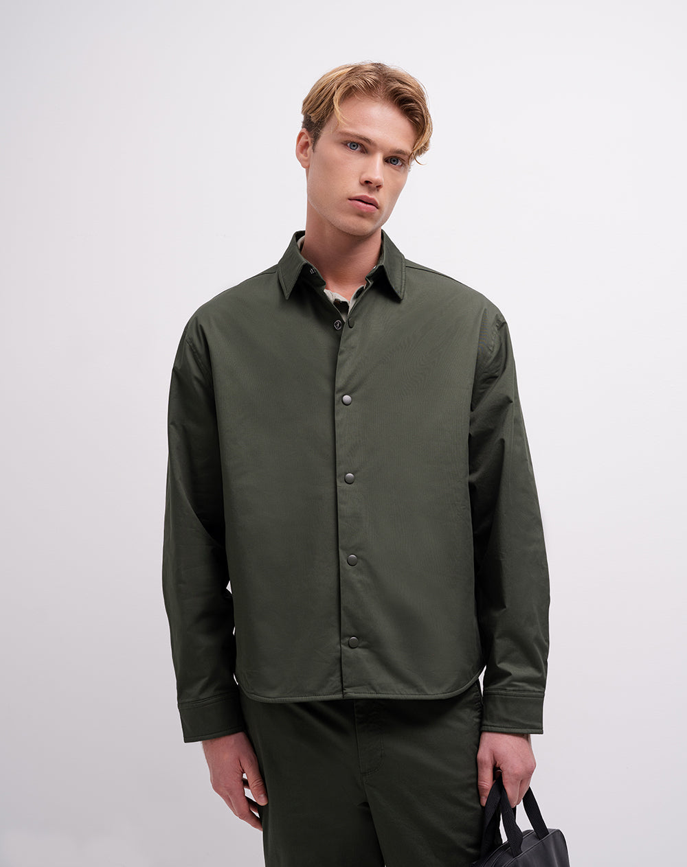Chaqueta regular verde hombre