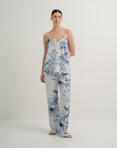 Blusa + pantalón de pijama mujer viscosa estampado