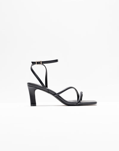 Sandalias de tacón negras