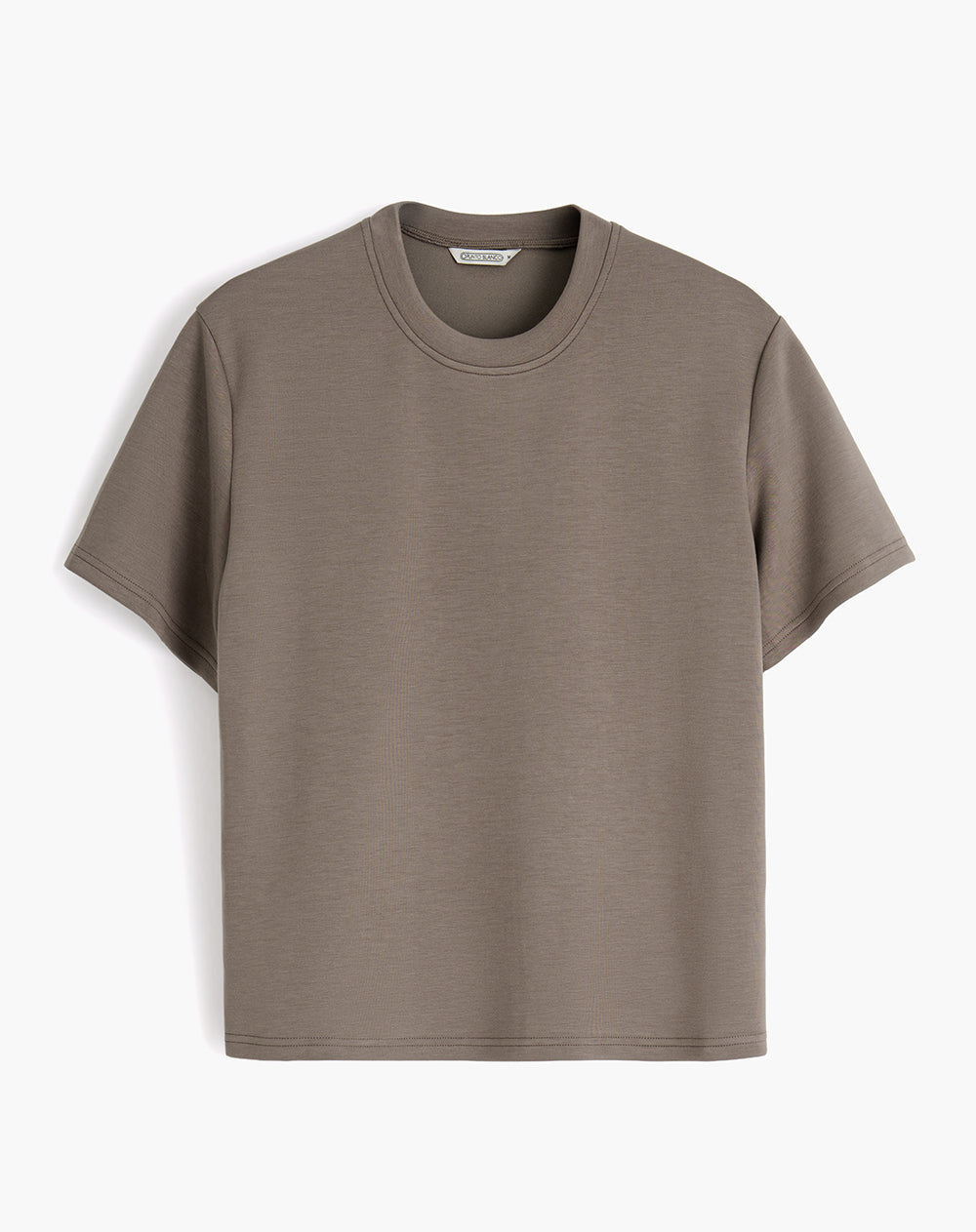 Camiseta confort regular tacto suave café mujer