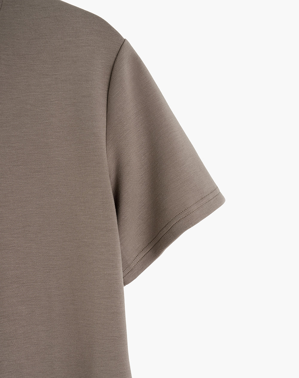 Camiseta confort regular tacto suave café mujer