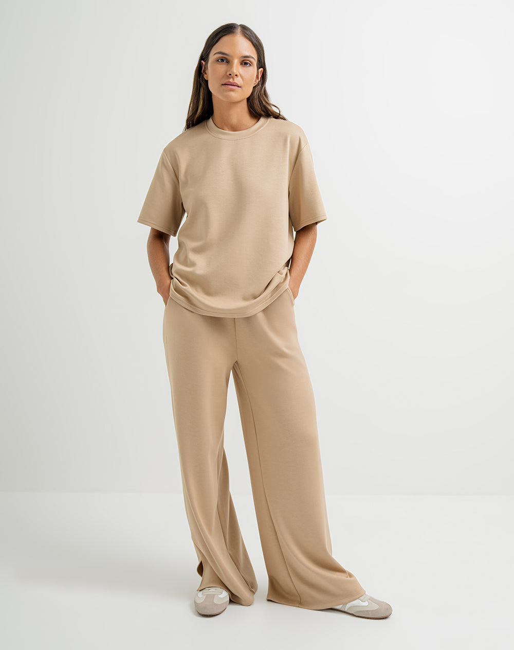 Camiseta holgada caramelo para mujer