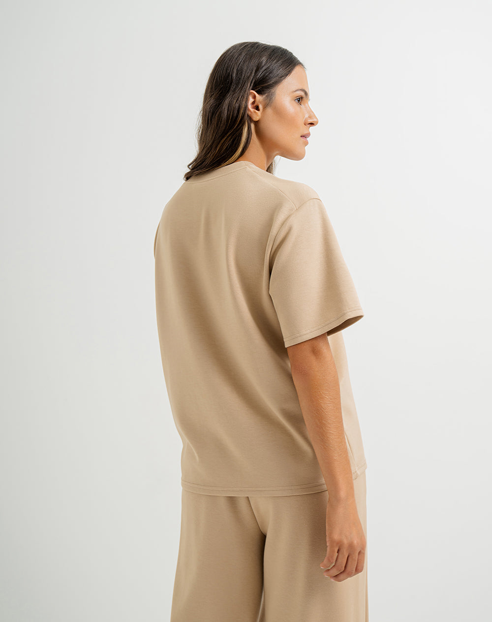 Camiseta holgada caramelo para mujer