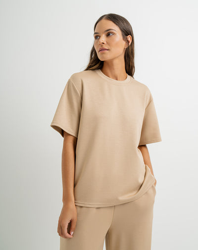 Camiseta holgada caramelo para mujer