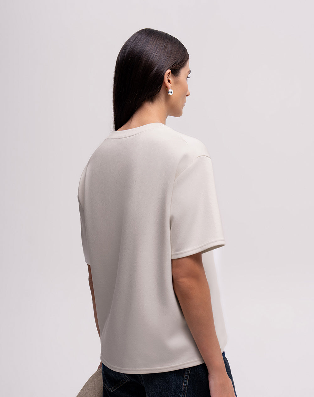Camiseta confort regular tacto suave habano mujer