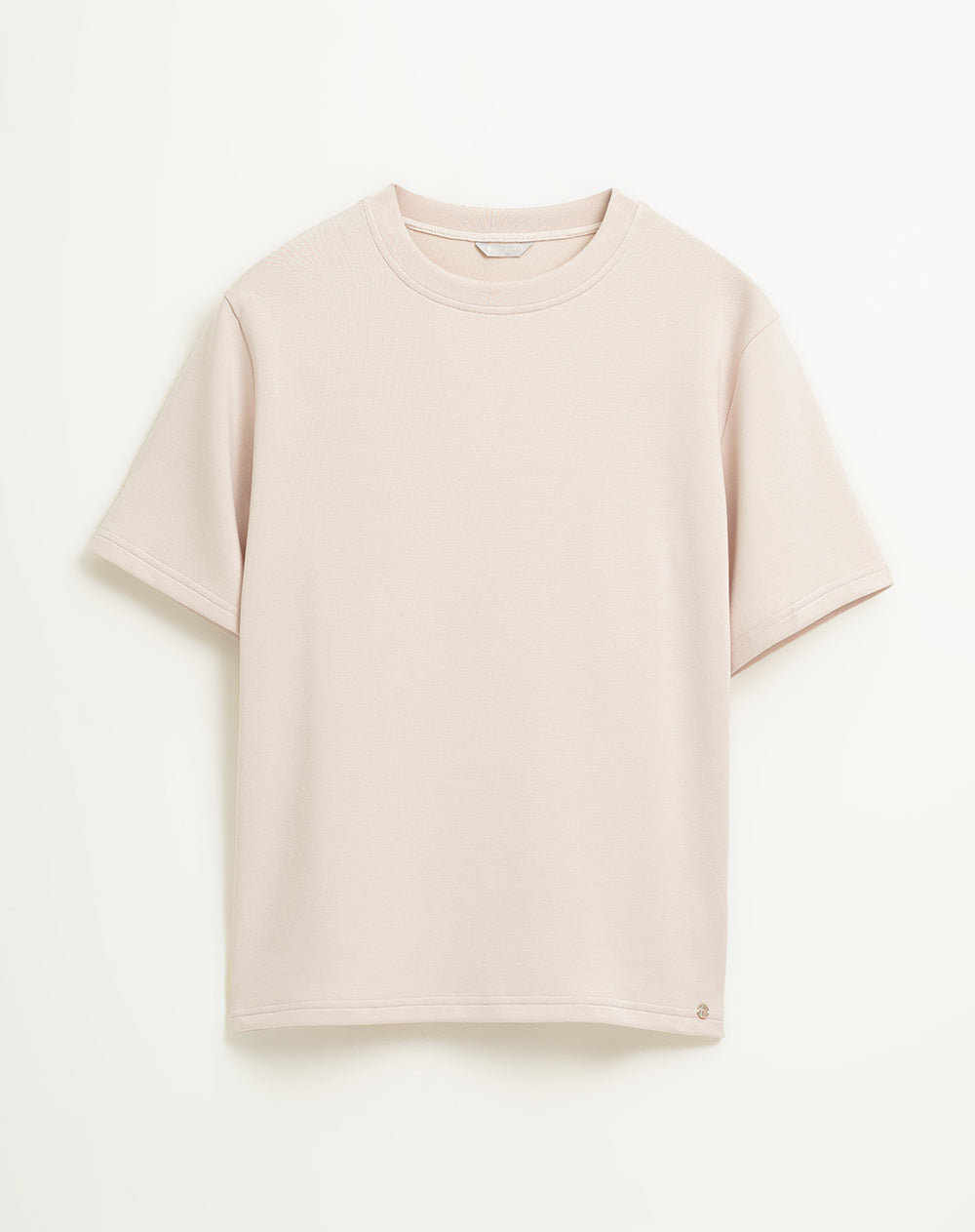 Camiseta confort regular tacto suave habano mujer