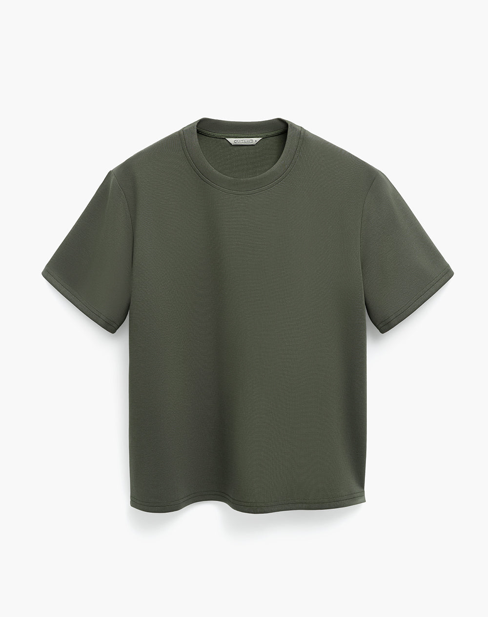 Camiseta regular manga corta verde mujer