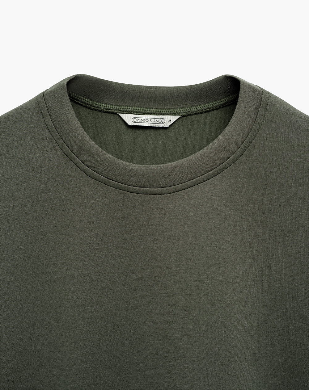Camiseta regular manga corta verde mujer