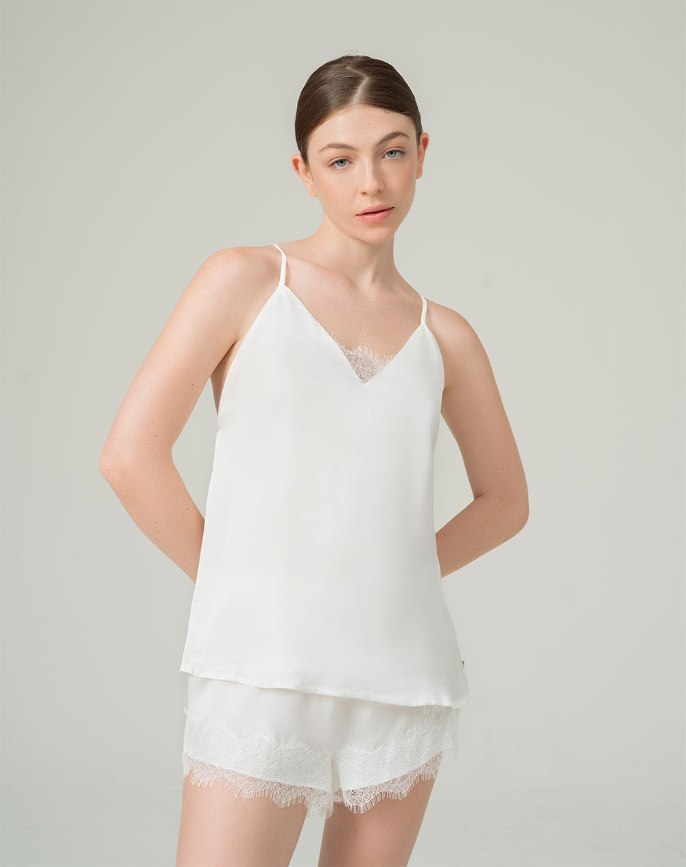 Blusa de pijama mujer satín vainilla