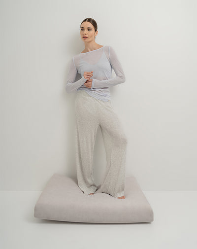 Camibuzo con transparencia azul claro para mujer