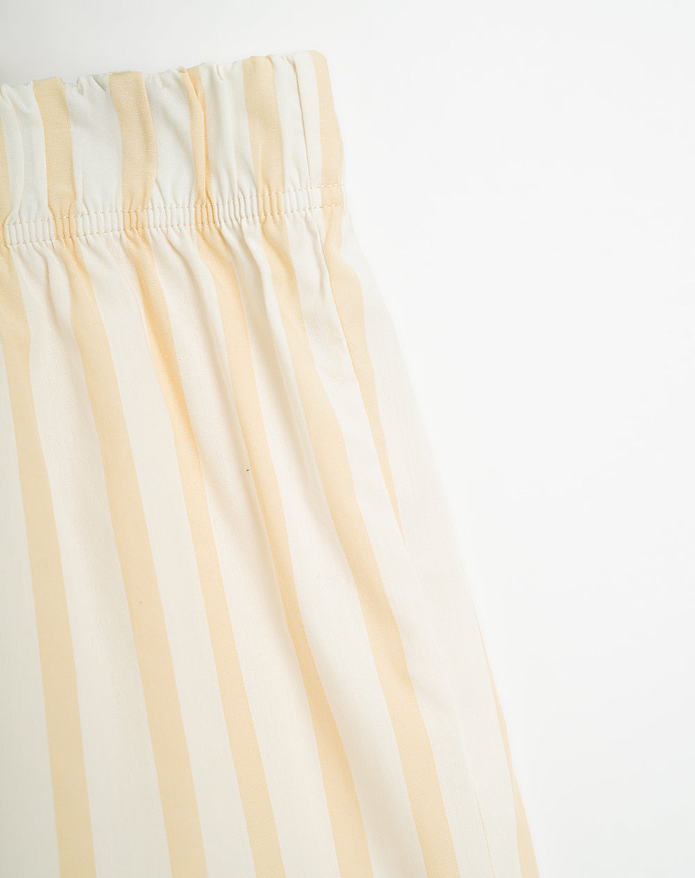 Short de pijama mujer algodón amarillo rayas