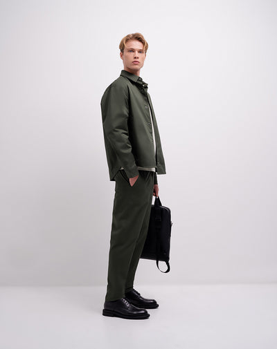 Pantalón chino regular tiro medio verde hombre hombre