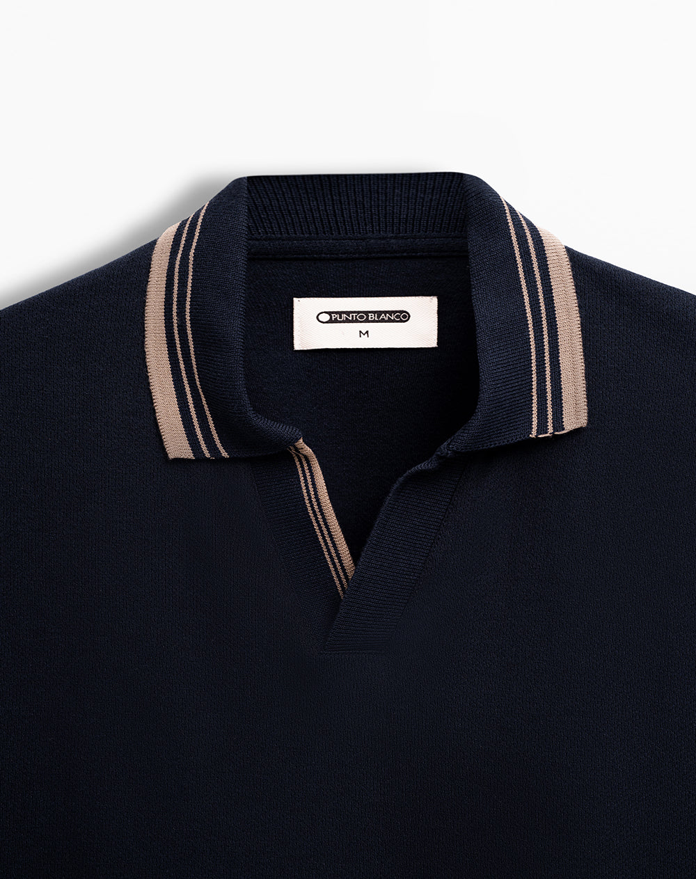 Camiseta tipo polo regular manga corta azul hombre