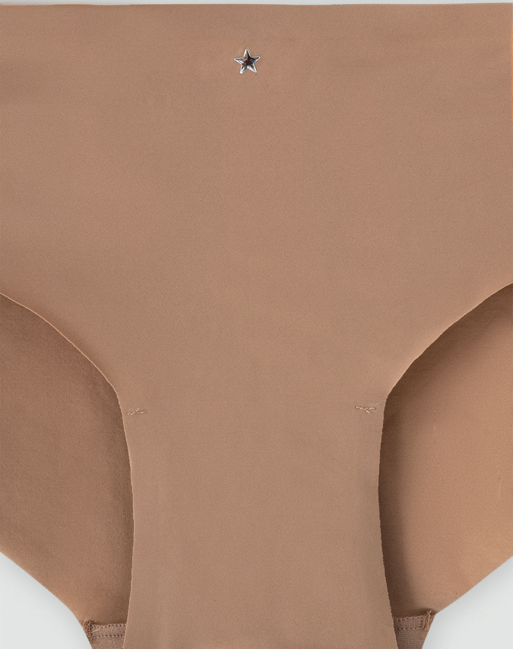 Panty cachetero microfibra invisible habano
