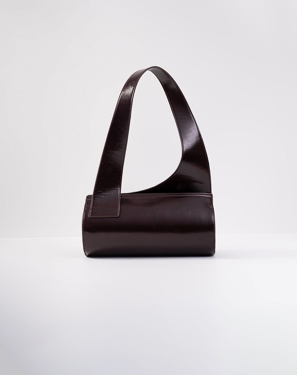 Bolso de hombro acabado liso vinotinto mujer