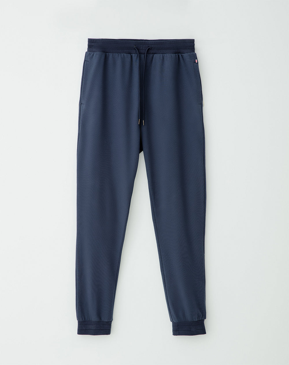 Jogger en algodón sostenible semi ajustado azul oscuro para hombre