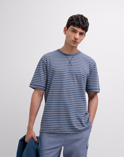 Camiseta + bermuda de pijama algodón surtida hombre