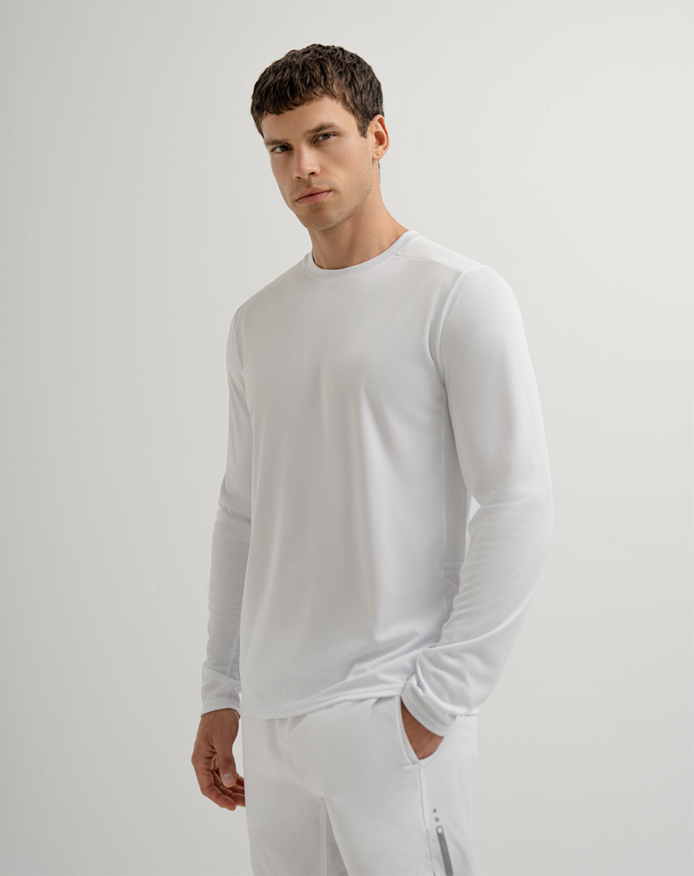 Camibuzo deportivo  hombre transpirable blanco