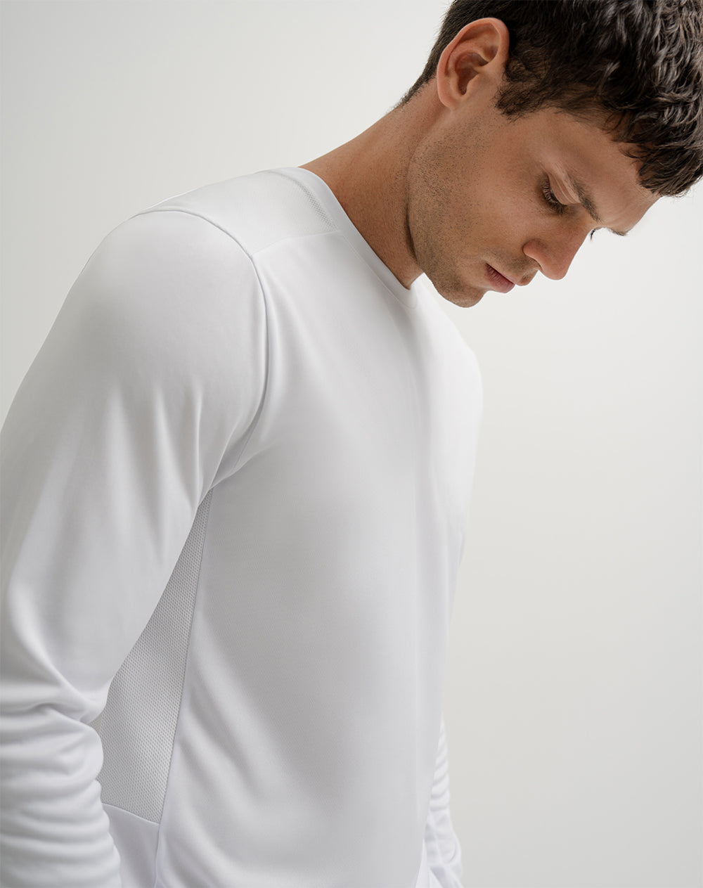 Camibuzo deportivo  hombre transpirable blanco