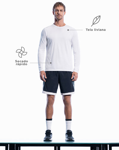 Camibuzo deportivo  hombre transpirable blanco