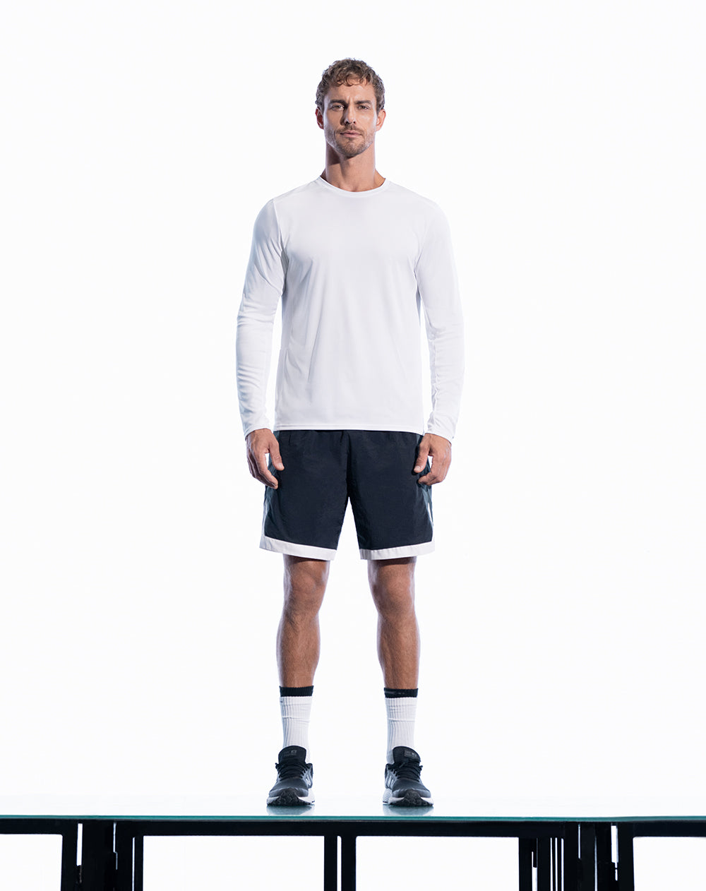 Camibuzo deportivo  hombre transpirable blanco