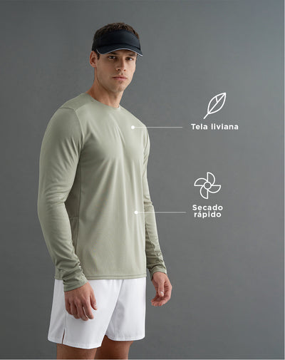 Camibuzo deportivo  hombre transpirable verde