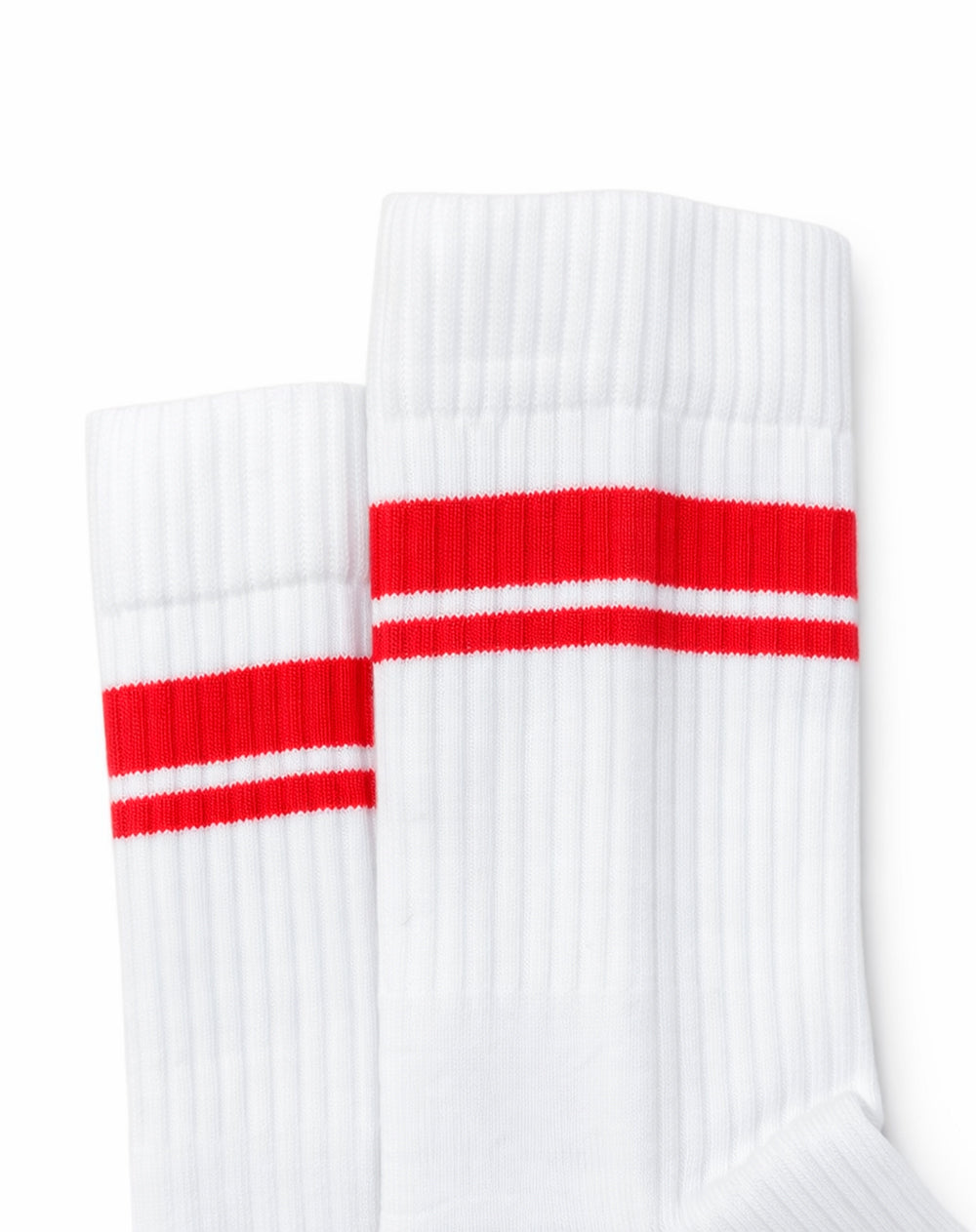 Medias cortas blanco rayas