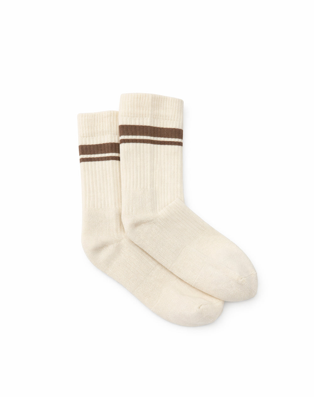 Medias cortas khaki rayas