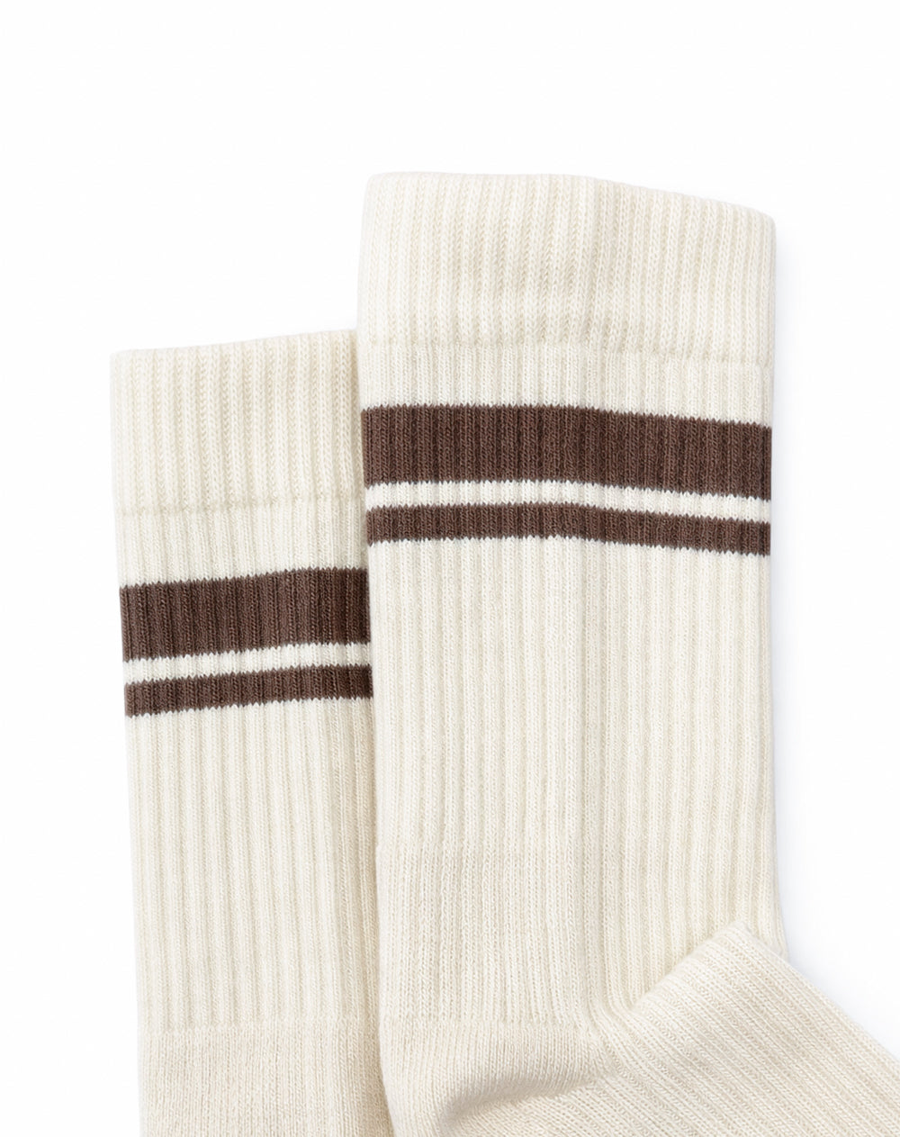 Medias cortas khaki rayas