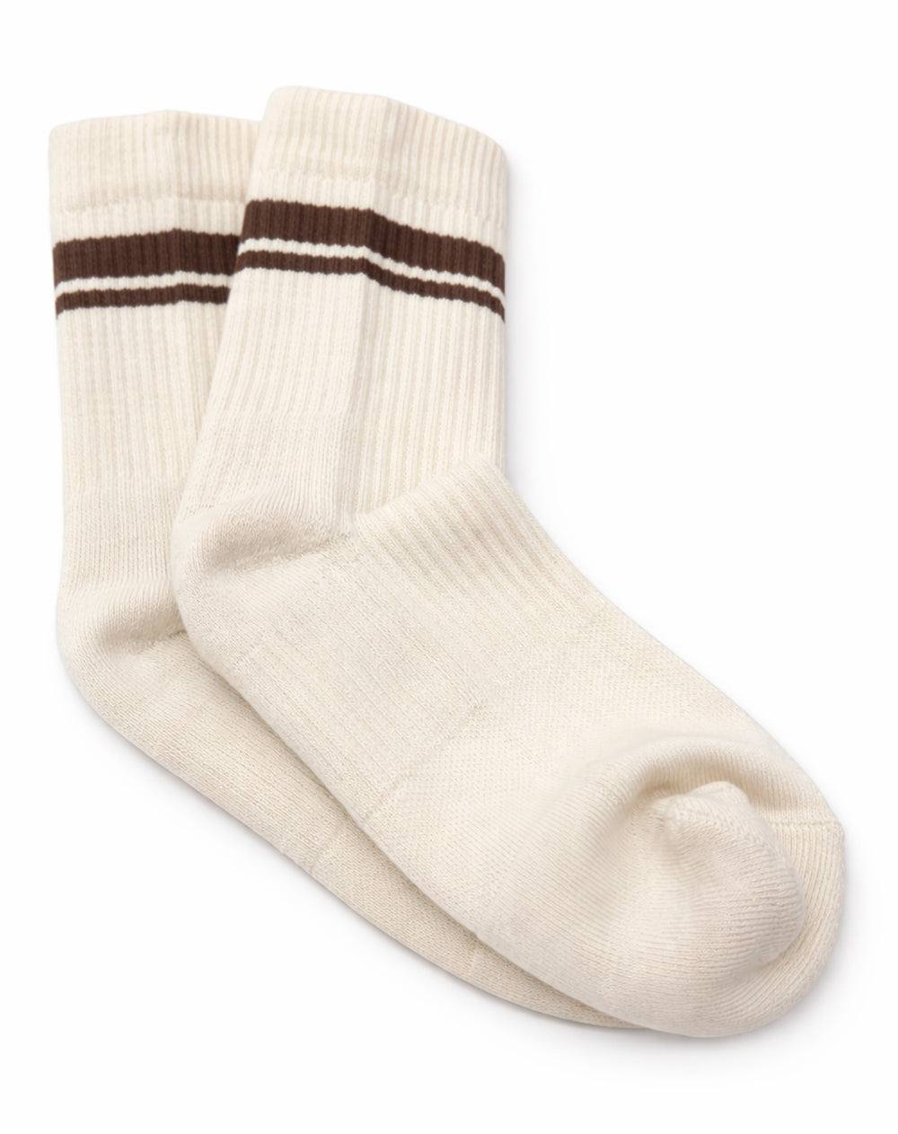 Medias cortas khaki rayas