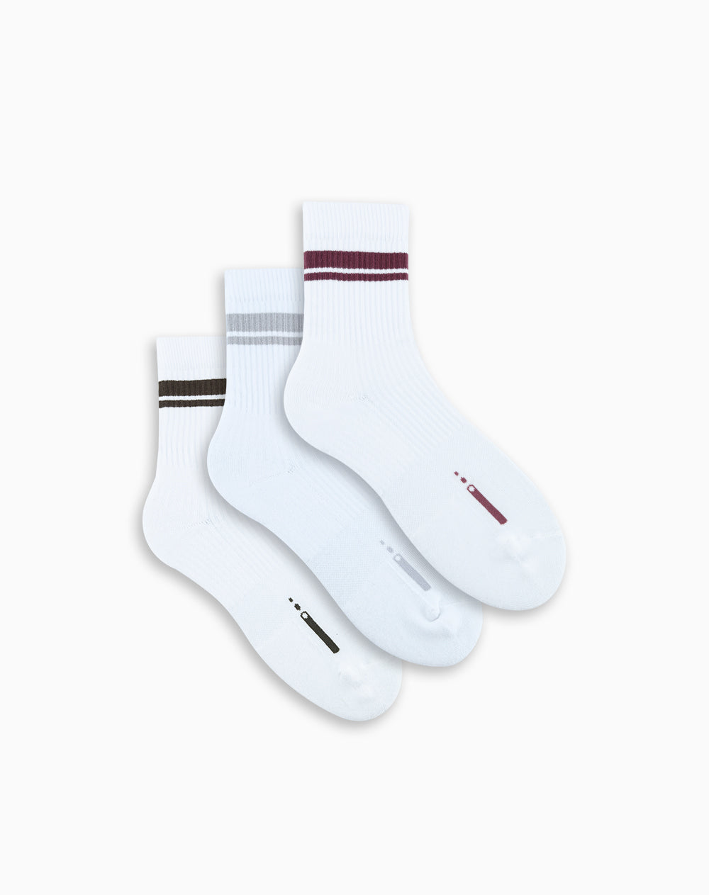 Medias deportivas unisex largas pack x3 blancas