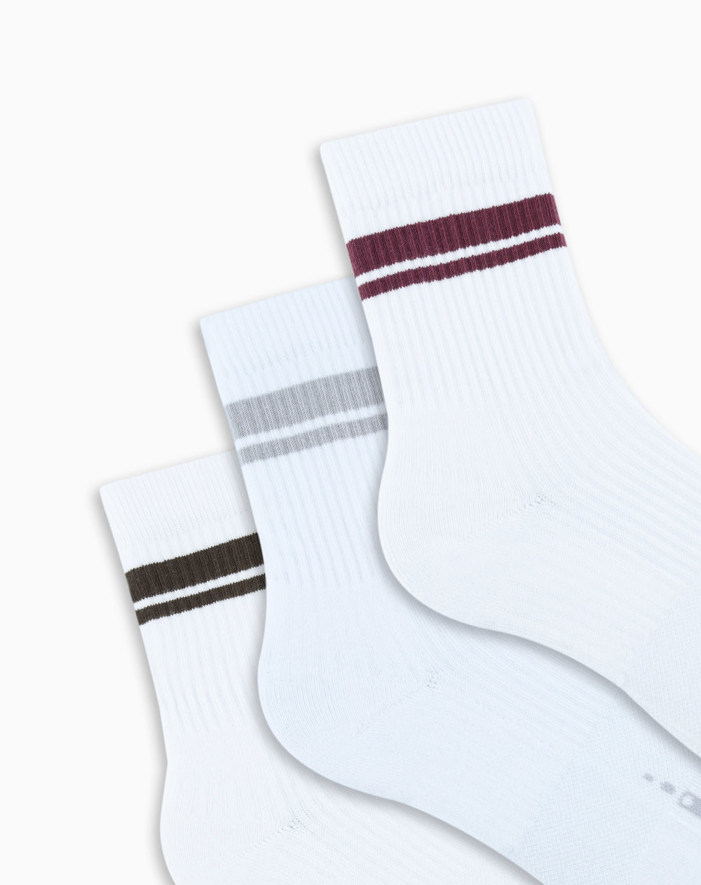 Medias deportivas unisex largas pack x3 blancas