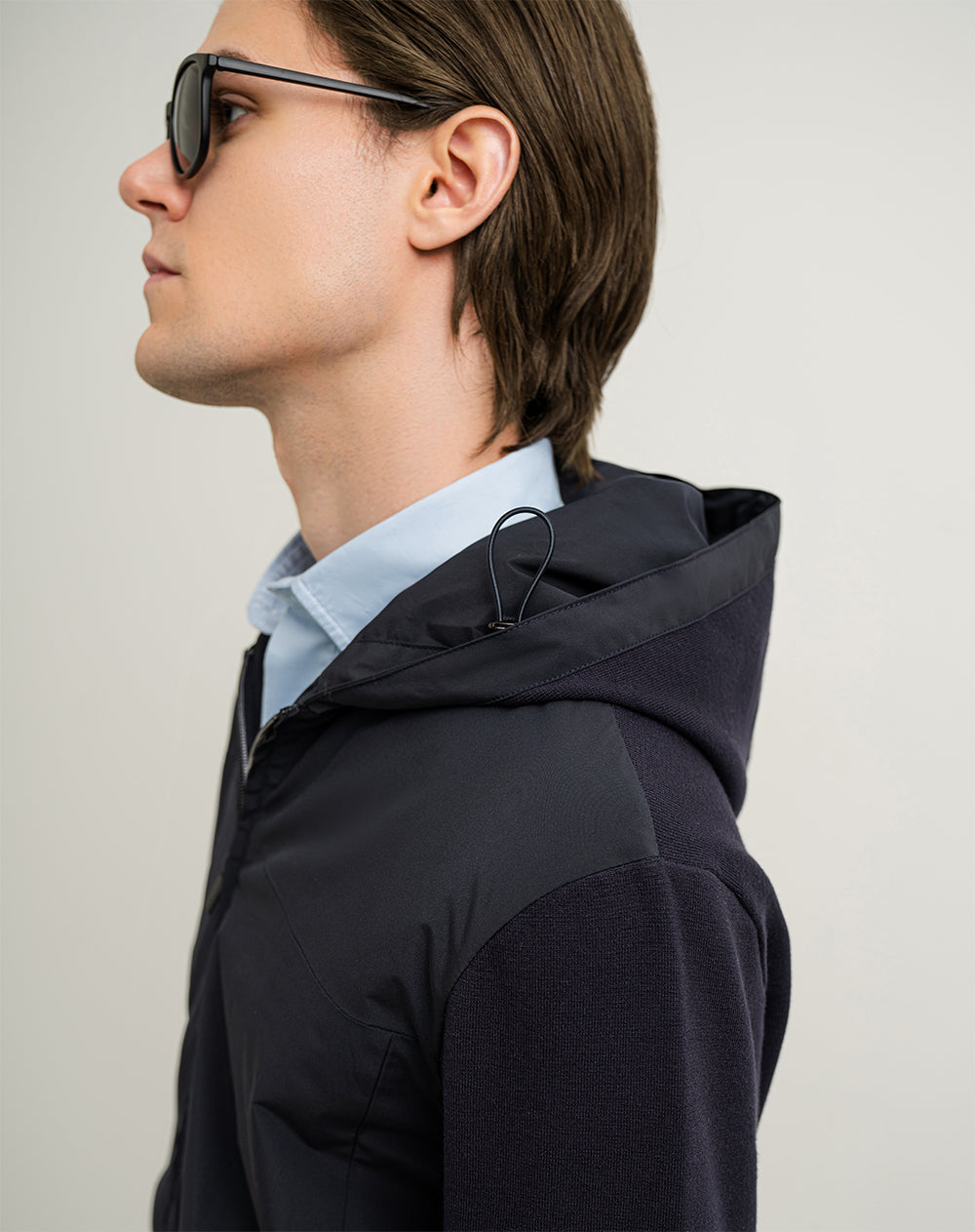 Chaqueta regular azul hombre