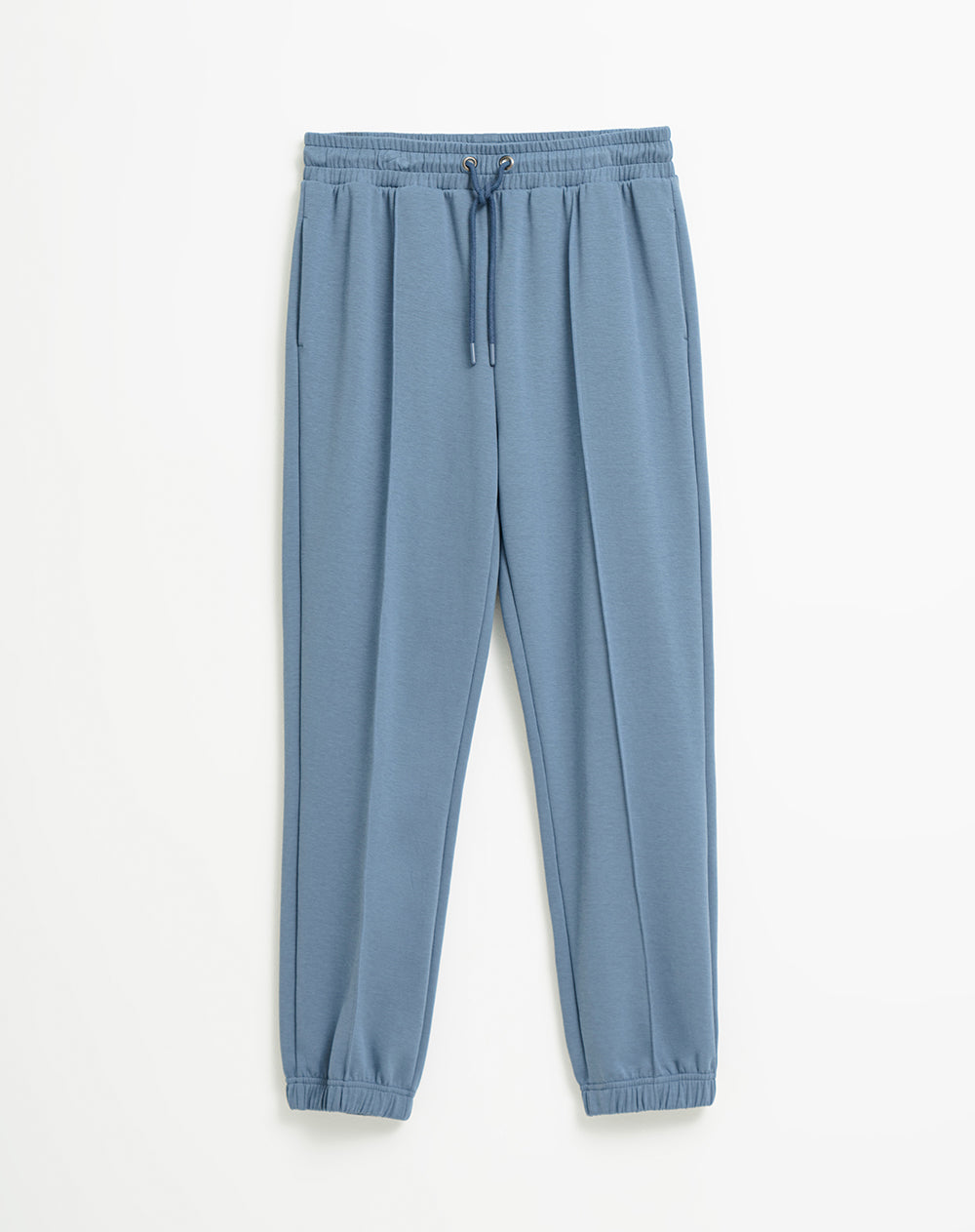 Jogger en algodón sostenible semi ajustado azul para hombre