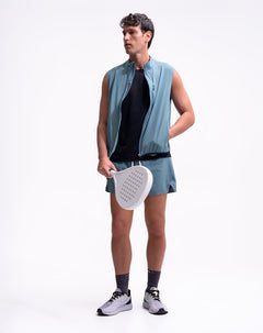 Chaleco regular fit sin capucha azul