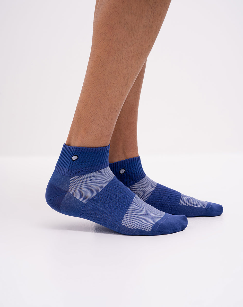 Medias deportivas hombre tobillera secado rápido azules