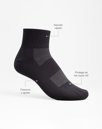 Medias deportivas hombre tobilleras microfibra grises
