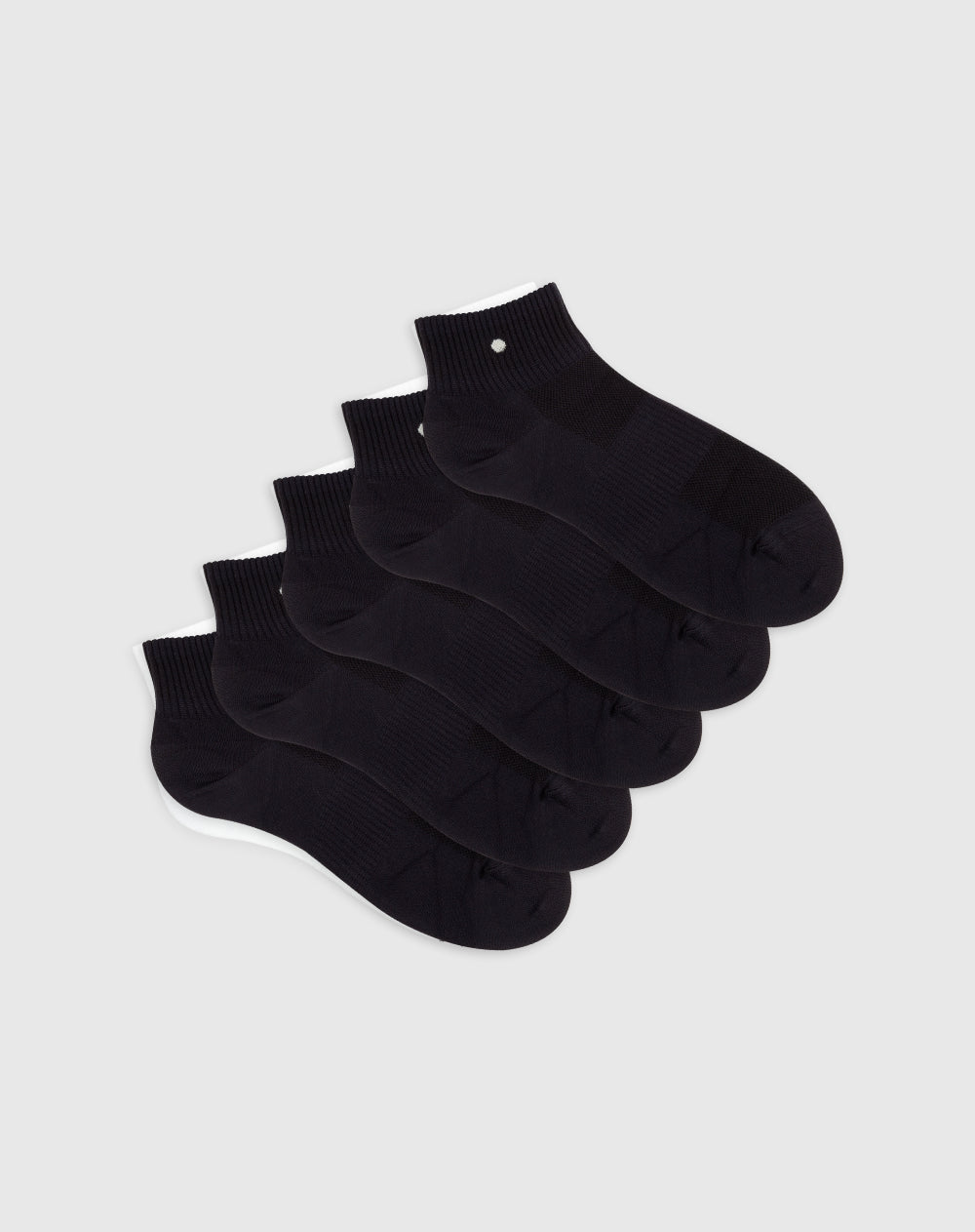 Medias deportivas para hombre tobilleras microfibra pack x5unds negras