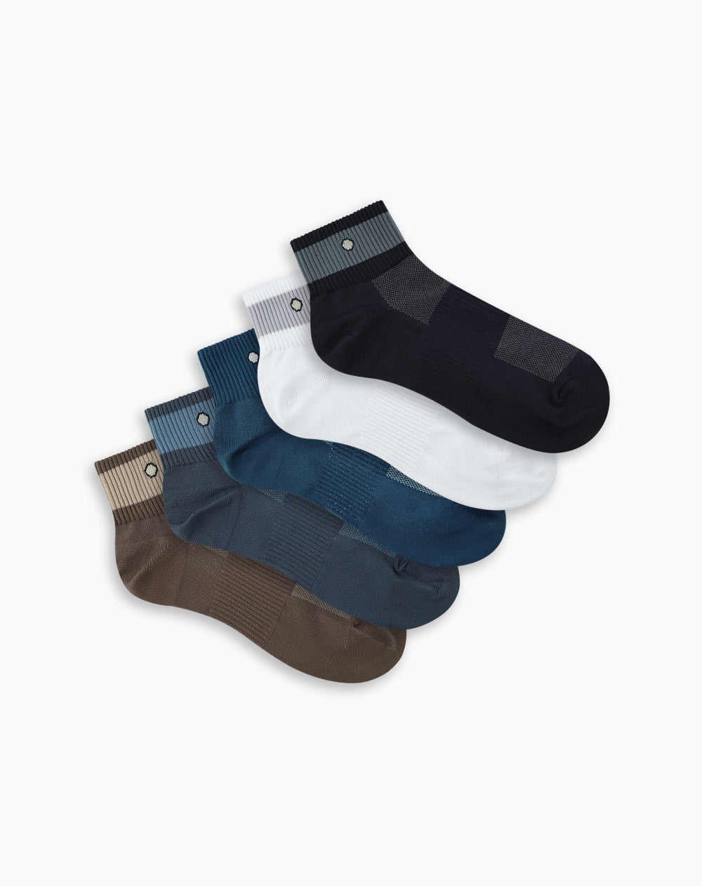 Medias deportivas hombre tobillera microfibra pack x5 surtido