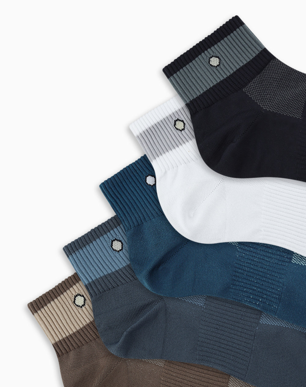 Medias deportivas hombre tobillera microfibra pack x5 surtido