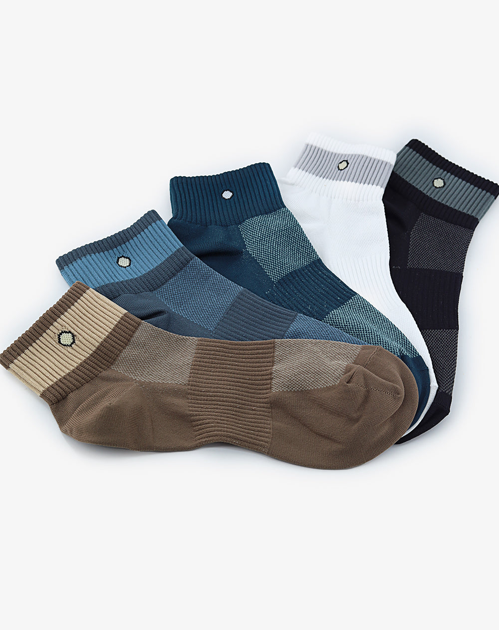 Medias deportivas hombre tobillera microfibra pack x5 surtido