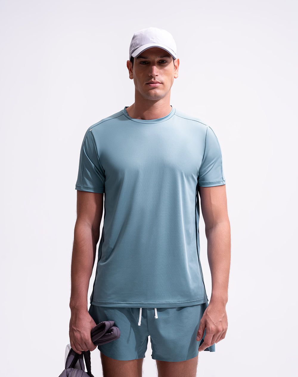 Camiseta regular fit manga corta azul