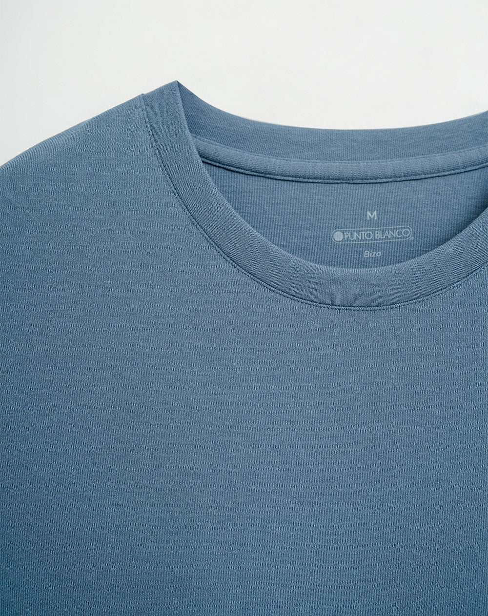 Camiseta en algodón sostenible azul para hombre