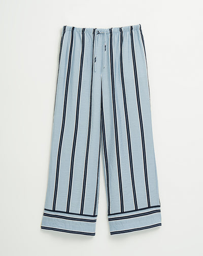 Pantalón de pijama mujer azul rayas
