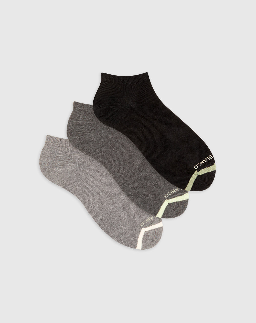 Medias para hombre tobilleras cortas en algodón pack x3unds surtidas