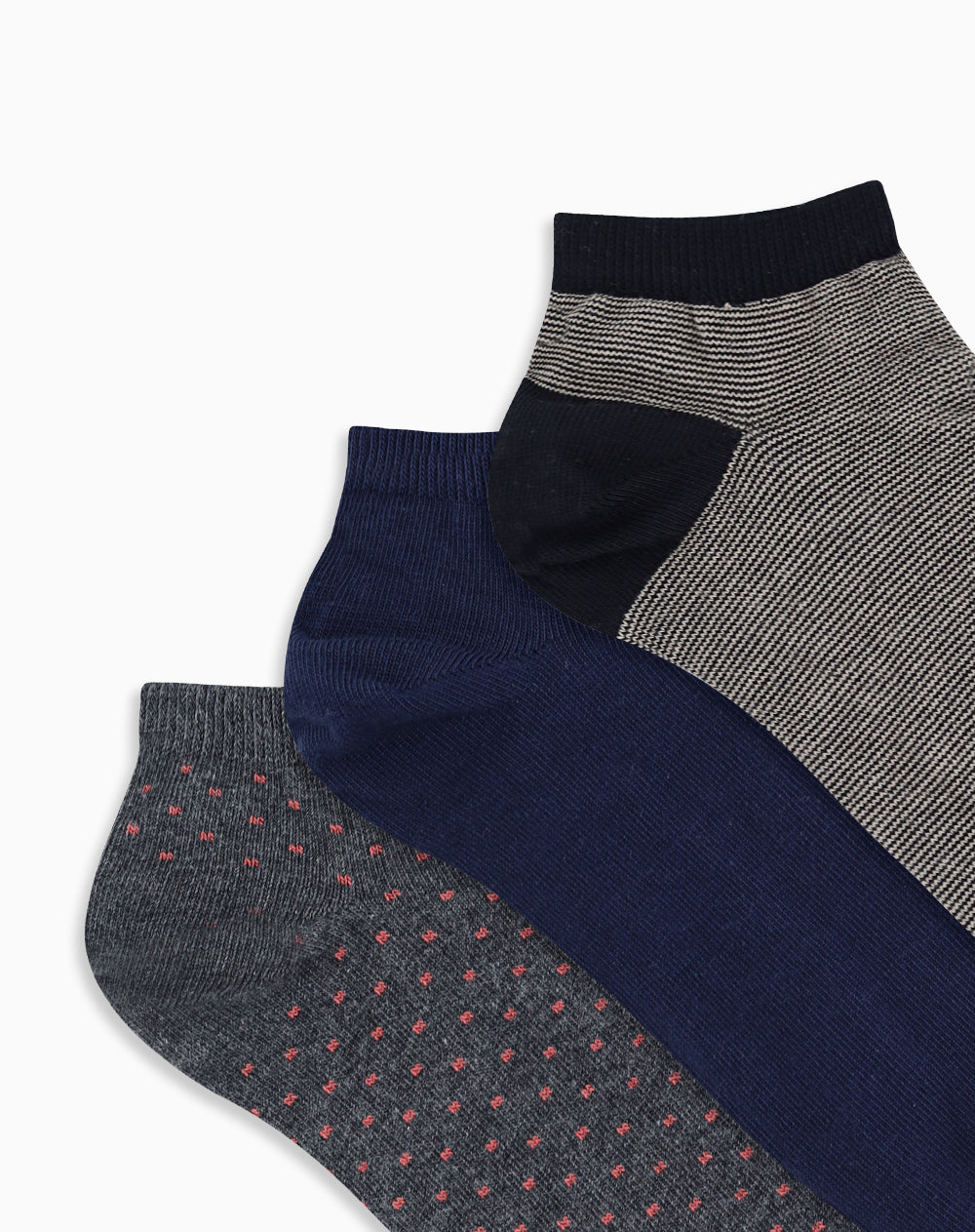 Medias hombre tobillera corta pack x3 surtido