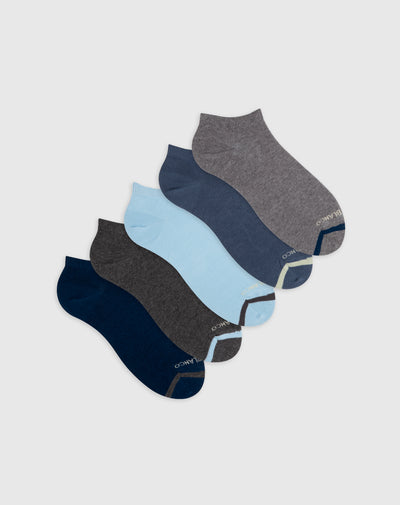 Medias para hombre tobilleras cortas en algodón pack x5unds surtidas