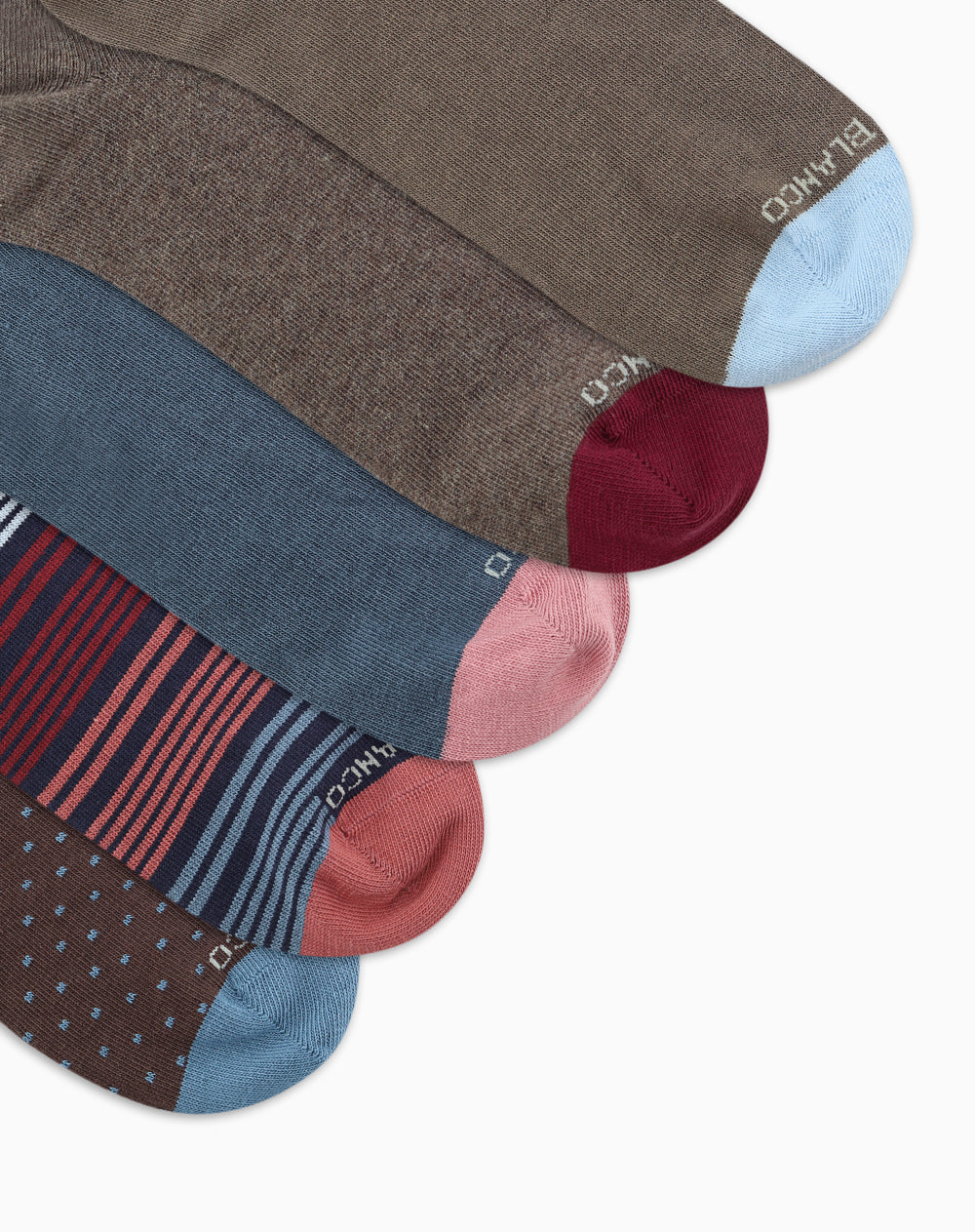 Medias hombre tobillera corta algodón pack x5 surtido